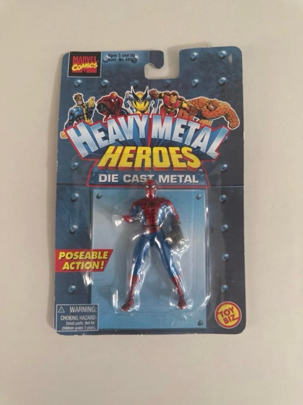 Marvel Heavy Metal Heroes Spider-Man Red Blue Die Cast Figure